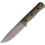 Reiff F5119ODGBLKA F5 Gen 2 Stonewash Saber MagnaCut Drop Point Fixed Blade Knife OD Green G10 Handle