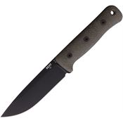 Reiff F511BGCMBLKA F5 Gen 2 Black DLC Saber MagnaCut Drop Point Fixed Blade Knife Green Micarta Handle