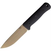 Reiff F511DBCMBLKA F5 Gen 2 Dark Earth PVD Saber MagnaCut Drop Point Fixed Blade Knife Black Micarta Handle