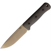 Reiff F511DGCMBLKA F5 Gen 2 Dark Earth PVD Saber MagnaCut Drop Point Fixed Blade Knife Green Micarta Handle
