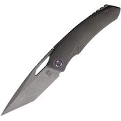 Poikilo Blade TEROS2 Tero Black Bohler Tanto Linerlock Knife Black Titanium Handle