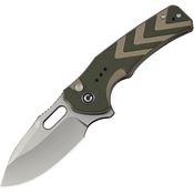 Civivi 240662 Vexron Button Lock Grn/Tan