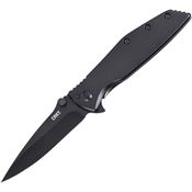 CRKT 7600K Slag Framelock Knife Assist Open Black