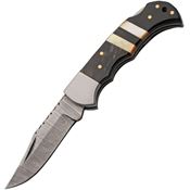 Damascus 1421 Ebony Tide Lockback