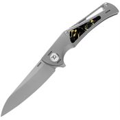 Dreamtech 3386Y Framelock Knife Ti/Yellow CF