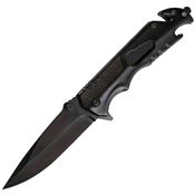 ElitEdge 10A103BK Rescue Linerlock Knife Assist Open Black