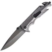 ElitEdge 10A103GY Rescue Linerlock Knife Assist Open Gray