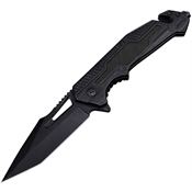 ElitEdge 10A117BKG Rescue Linerlock Knife Assist Open Black