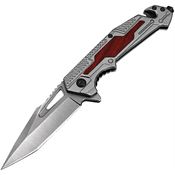 ElitEdge 10A117GYWD Rescue Linerlock Knife Assist Open Gray/Wd