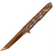 ElitEdge 10A134RG Linerlock Knife Assist Open Dragon Rose