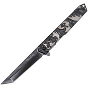ElitEdge 10A134SB Linerlock Knife Assist Open Dragon Blk/Slv