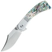Finch SN600 Snub Nose Framelock Knife Abalone