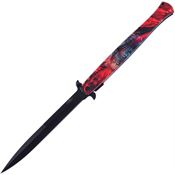 Frost FC0001DRA Dragon Linerlock Knife Assist Open Red