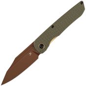 Kansept 1103A4 Nettle Linerlock Knife Olive G10
