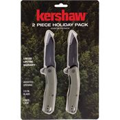 Kershaw 7018 2pc Holiday Pack Linerlock Knife Assist Open