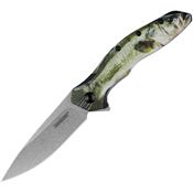 Kershaw 1845BASS Shoreline Linerlock Knife Assist Open Bass
