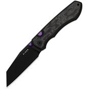 Kizer 3738A2 Wharning Button Linerlock Knife Blk