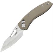 Kubey 421D Caiman Crossbar Lock Knife Tan