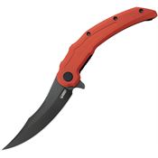 Kubey 346E Wave Crest Linerlock Knife Red