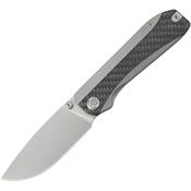 Kubey 431A Zephyr Linerlock Knife Gray Ti/CF