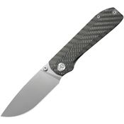Kubey 431B Zephyr Linerlock Knife Flame Ti/CF