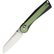 Rapax 0043CFGN Wisp Crossbar Lock Knife Grn CF