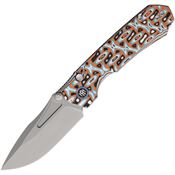 Remette RNGD261 Rhino Button Linerlock Knife Orange