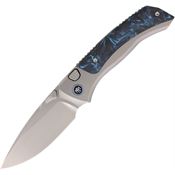 Remette RTWSTB Steed Button Framelock Knife Blue