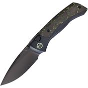 Remette RTWSBH Steed Button Framelock Knife Yel CF
