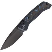 Remette RTWSBL Steed Button Framelock Knife Bl CF