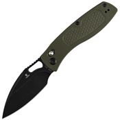 Tenable 2124V5 Heron Crossbar Lock Knife Grn G10