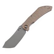 Tenable 1079A3 Tipper Linerlock Knife Brn Mic