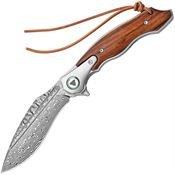 Trivisa YZ03IWD Lepus-01 Linerlock Knife Damascus