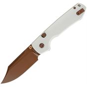 Vosteed A2925 Raccoon Top Linerlock Knife White