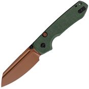 Vosteed A2929 Raccoon Top Linerlock Knife Green