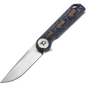 Dreamtech 3897MBL Linerlock Knife Micarta Blue
