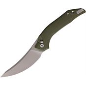 Dreamtech 3052GGR Button Lock Knife OD G10