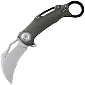Dreamtech 4221AG Button Lock Knife Karambit Gry