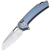 Dreamtech 3599BL Button Lock Knife Ti Blue