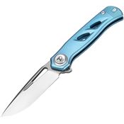 Dreamtech 4260BL Button Lock Knife Ti Blue