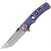 Dreamtech 3915TP Button Lock Knife Ti Purple