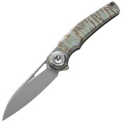 Dreamtech 4130TC Button Lock Knife Ti Camo