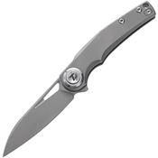Dreamtech 4130TG Button Lock Knife Ti Gray