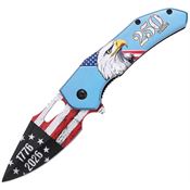 MTech A2066BL250 Linerlock Knife A/O 250th Blue