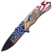 MTech A2072E250 Linerlock Knife A/O 250th Eagle