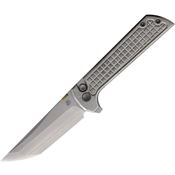 North Mountain Blade 2406ICGSL Chop 2 Button Lock Knife Grid Silver