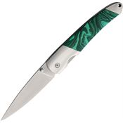 Santa Fe Stoneworks 70M Linerlock Knife Malachite