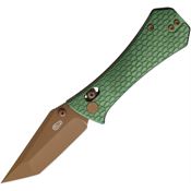 Auxiliary Manufacturing 010GRN Coffin Tanto Crossbar Lock Grn