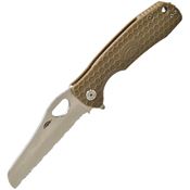 Honey Badger 1742 Large Rescue Linerlock Tan
