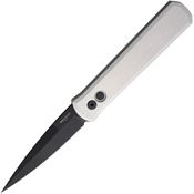 Pro Tech 921SILVER Auto Godfather Button Lock